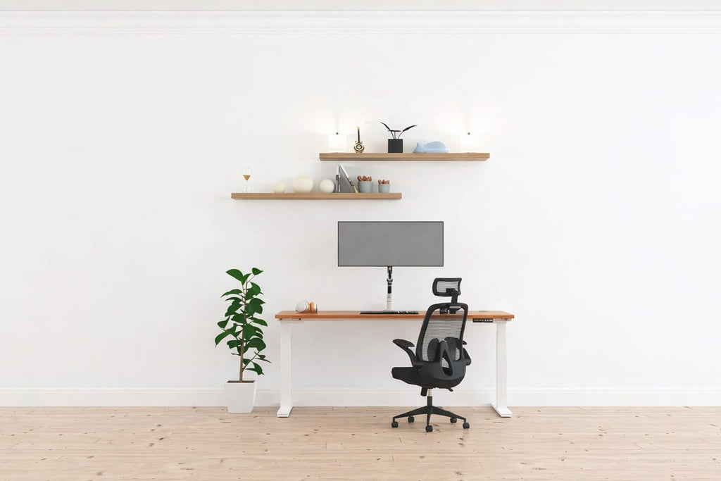 Air Height Adjustable Slimline Desk With Cable Ports