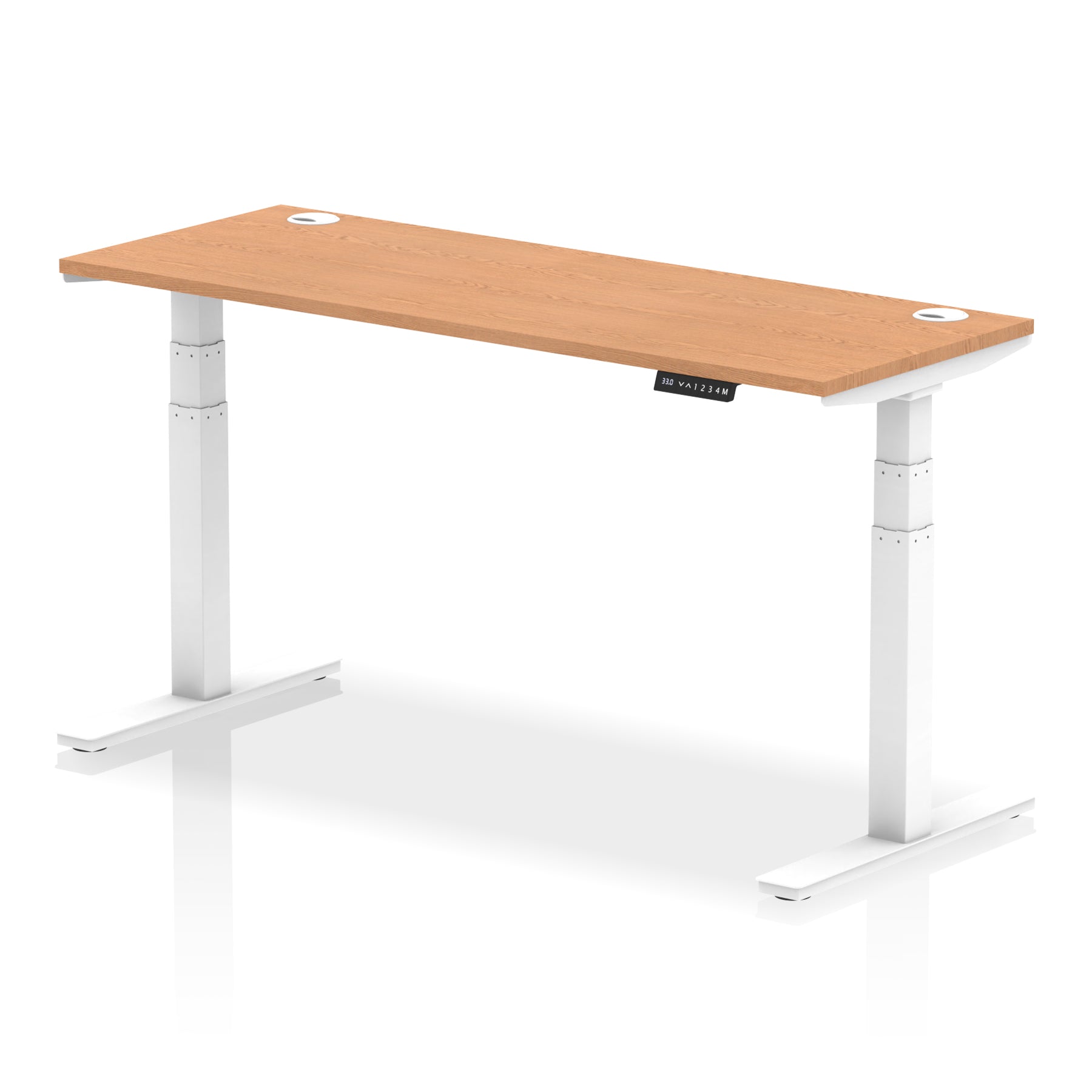 Air Height Adjustable Slimline Desk With Cable Ports