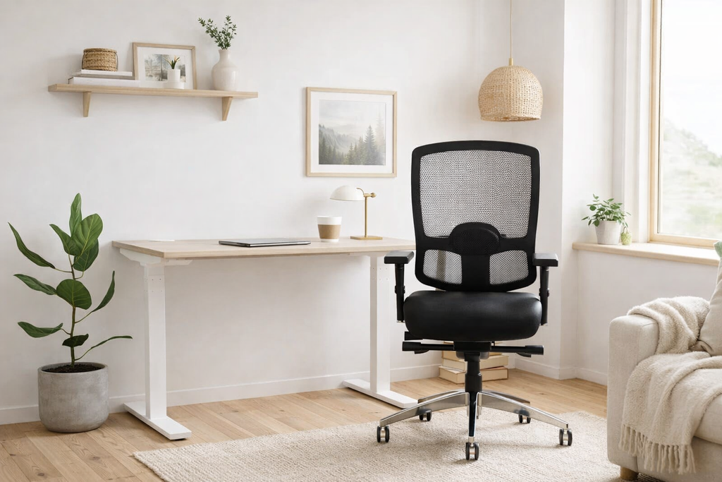 Air Height Adjustable Black Series Desk with Cable Ports