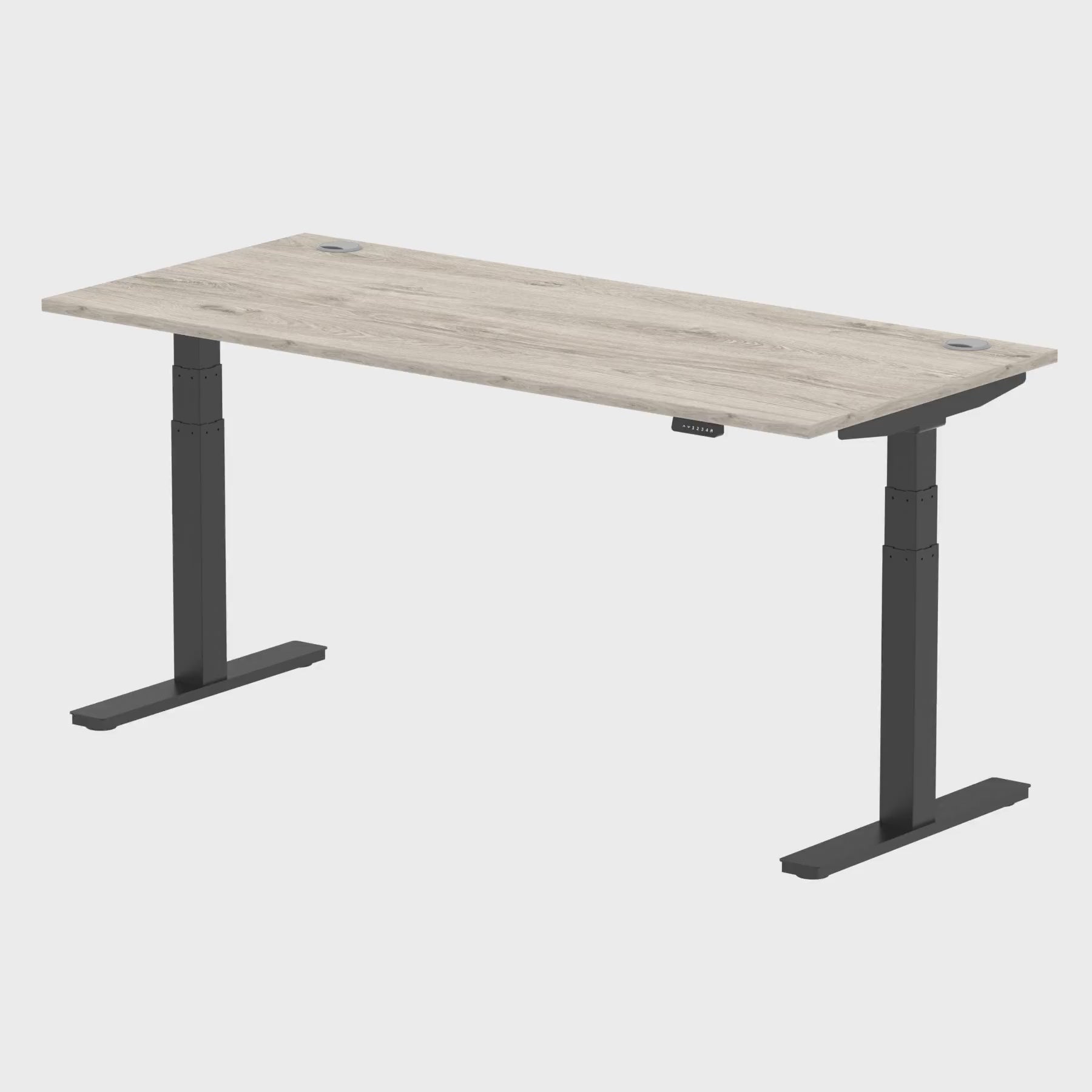 Air Height Adjustable Slimline Desk With Cable Ports